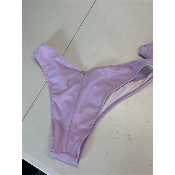 VICTORIA'S‎ SECRET PINK SWIM Triangle Top/V Front Itsy Bottom Fucia Set Size S - Picture 2 of 7